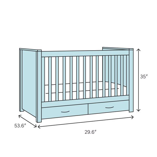 Baby Mod Marley 3in1 Convertible Crib & Reviews Wayfair